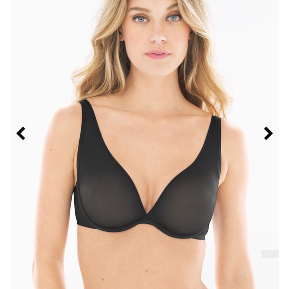 NWT Soma Sheer Shape Unlined Underwire Plunge Bra 32 A Adobe Rose #0397 - Picture 10 of 12